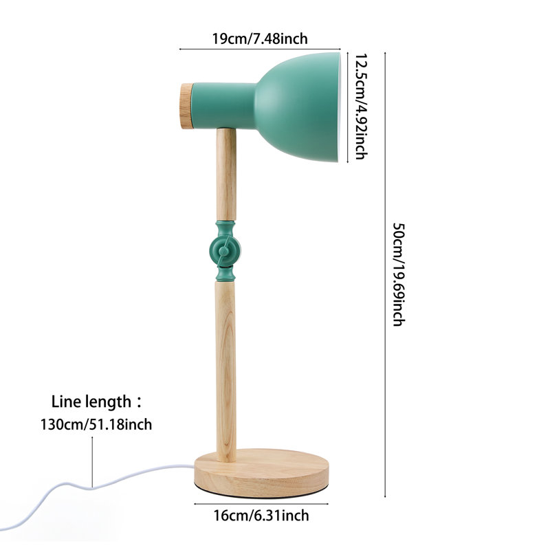 Wood USB Table Lamp