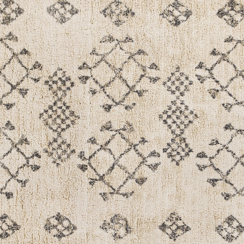 Tapis marocain en coton fait à la main Vannie, Rectangle 8 pi x 10 pi