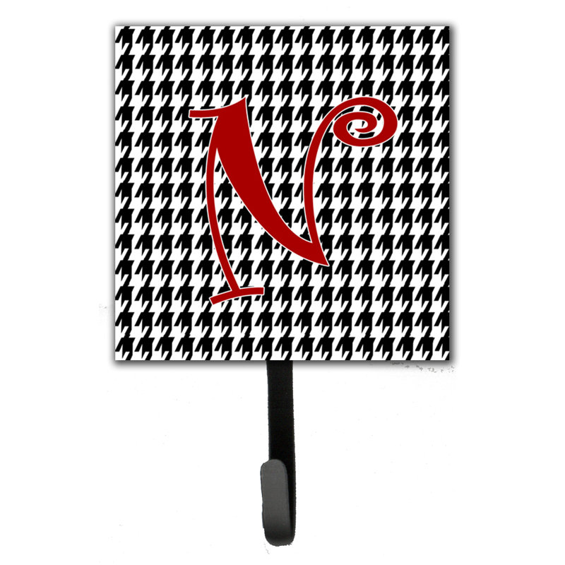 Crochet mural houndstooth monogramme, N