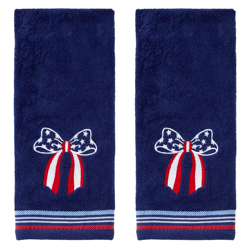 AMERICANA BOW EMB HAND-NAVY