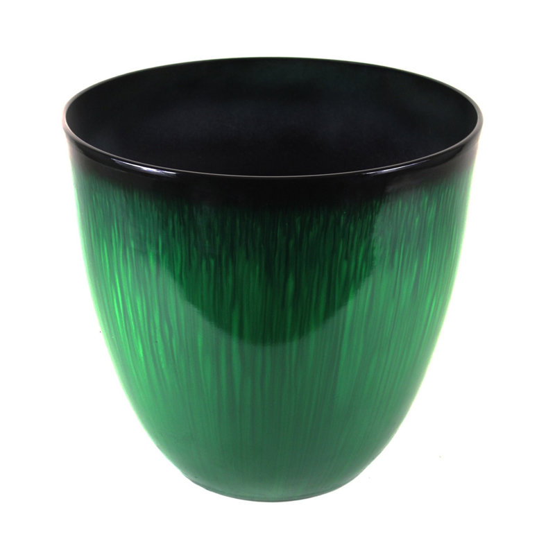 Nattalee Resin Weather Resistant Nursery Pot, Green, 14" x 15" x 15"
