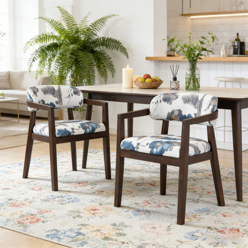 Chaise de salle à manger avec accoudoirs, ensemble de 2 (table non incluse)