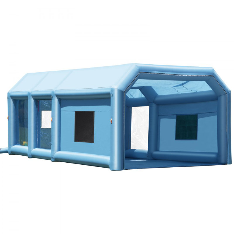 Inflatable Paint Booth, Inflatable Spray Booth, with 950W+750W Powerful Blowers and Air Filter System, Portable Car Paint Booth for Large Truck, Large Van, Large Machinery