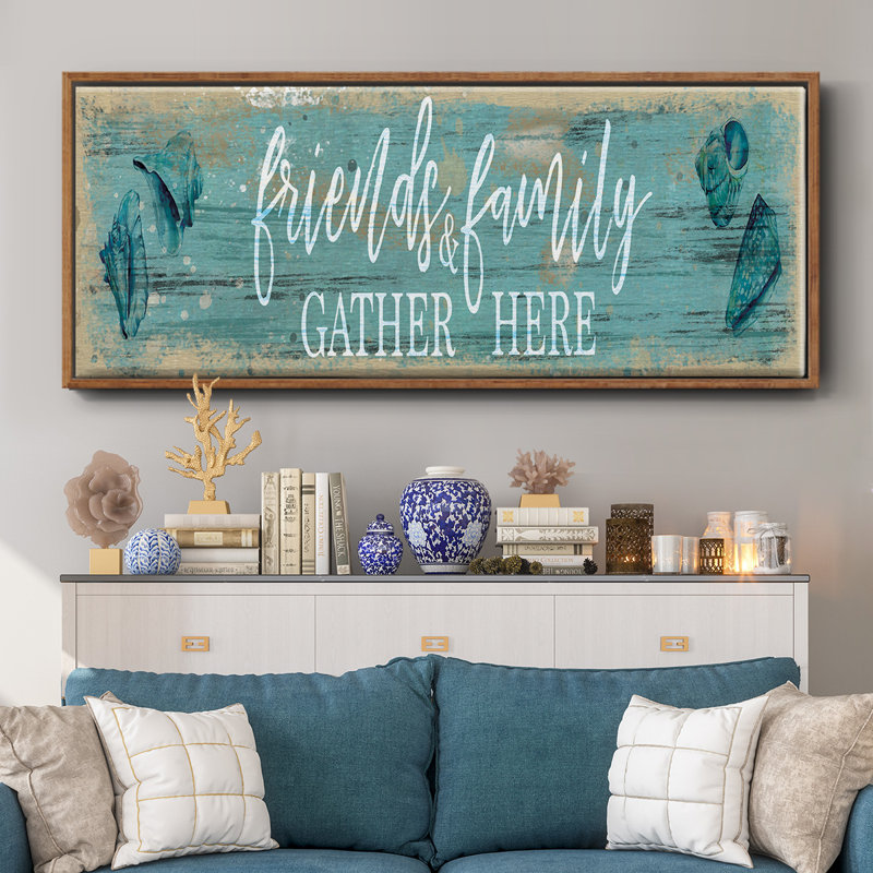 Friends And- Framed Canvas, 20" H x 50" W