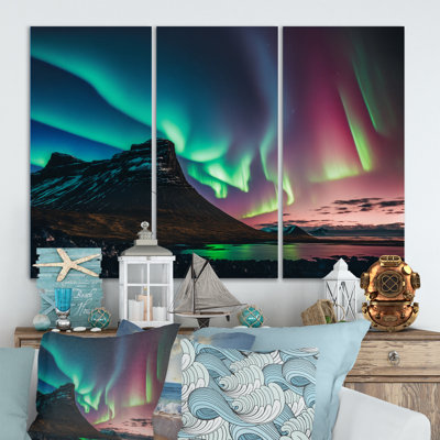 " Northern Lights Reflected On The Water III " 3 - Pieces
