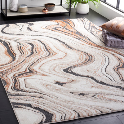 Cyrus Shag Performance Abstract Rug