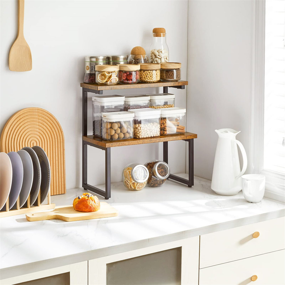 2-Tier Spice Rack,Kitchen Countertop Organizer Shelf