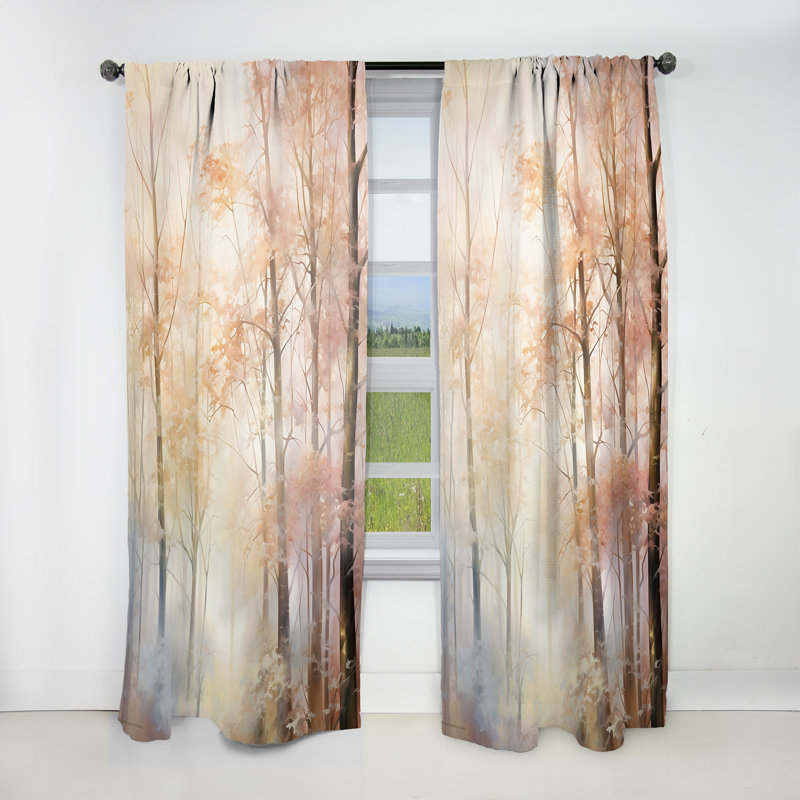 Hatchmere - Rideau Trees - Rideau floral obscurcissant - 1 panneau, L 52 po x L 108 po