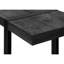 Table d'appoint rectangulaire pour chambre à coucher - Finition d'aspect bois récupéré noir, tablette fixe, console de salon et d'entrée moderne en métal, plateau de table large avec design