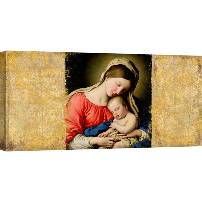 Holy Virgin (After Sassoferrato) by Simon Roux - Wrapped Canvas Print, 60cm H x 120cm W x 4cm D