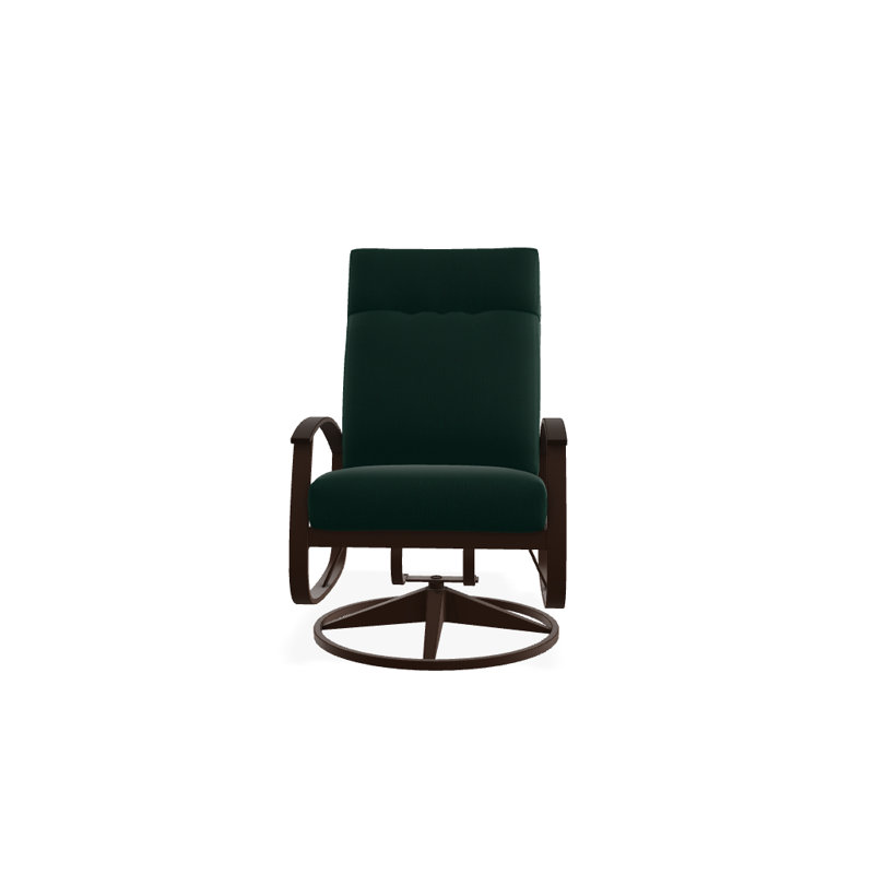 Chaise de patio pivotante avec coussins Askar, Toile Sunbrella® vert forêt, Kona P10, Kona texturé