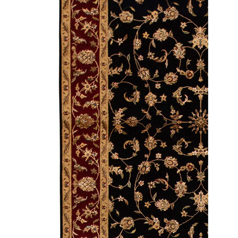 Tapis marron / noir oriental en laine noué à la main 4 pi 2 po x 6 pi 2 po Oriental