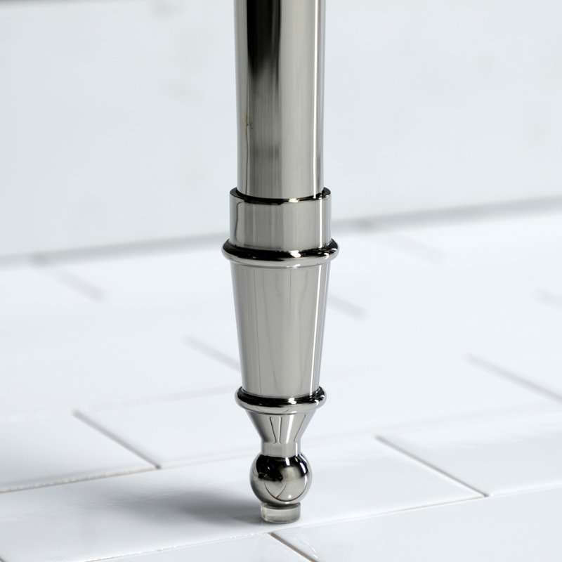 Base de meuble-lavabo mural simple 22,31 po seulement, Nickel poli