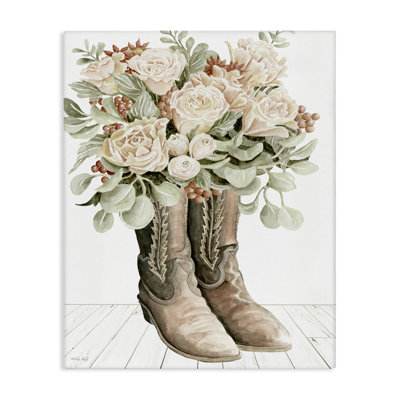  «Chic Bouquet bottes», art mural sur toile par Cindy Jacobs