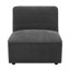Fauteuil rembourré gris anthracite Ortega