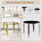 Round Glass Dining Table Set For 4, Modern Irregular Stainless Steel Table With Velvet Cushioned Chairs-738620565-739805684