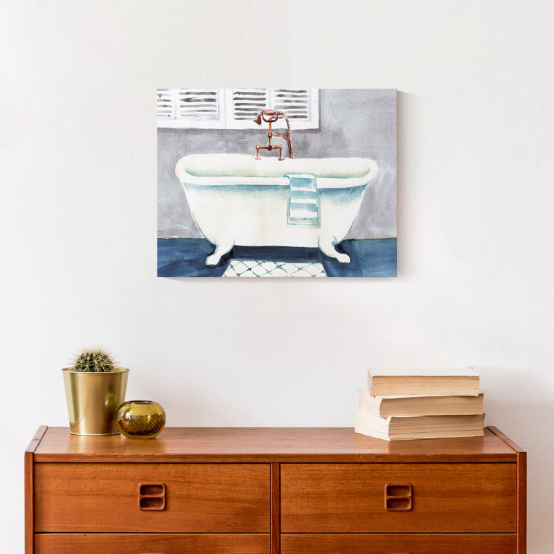 Baignoire sur pattes sur toile, H 11 po x l 14 po x P 1,25 po, Sans cadre
