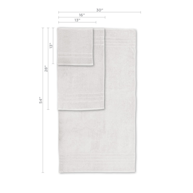 Martex Ultimate Solid 6 Piece Optical White Towel Set, Optical White