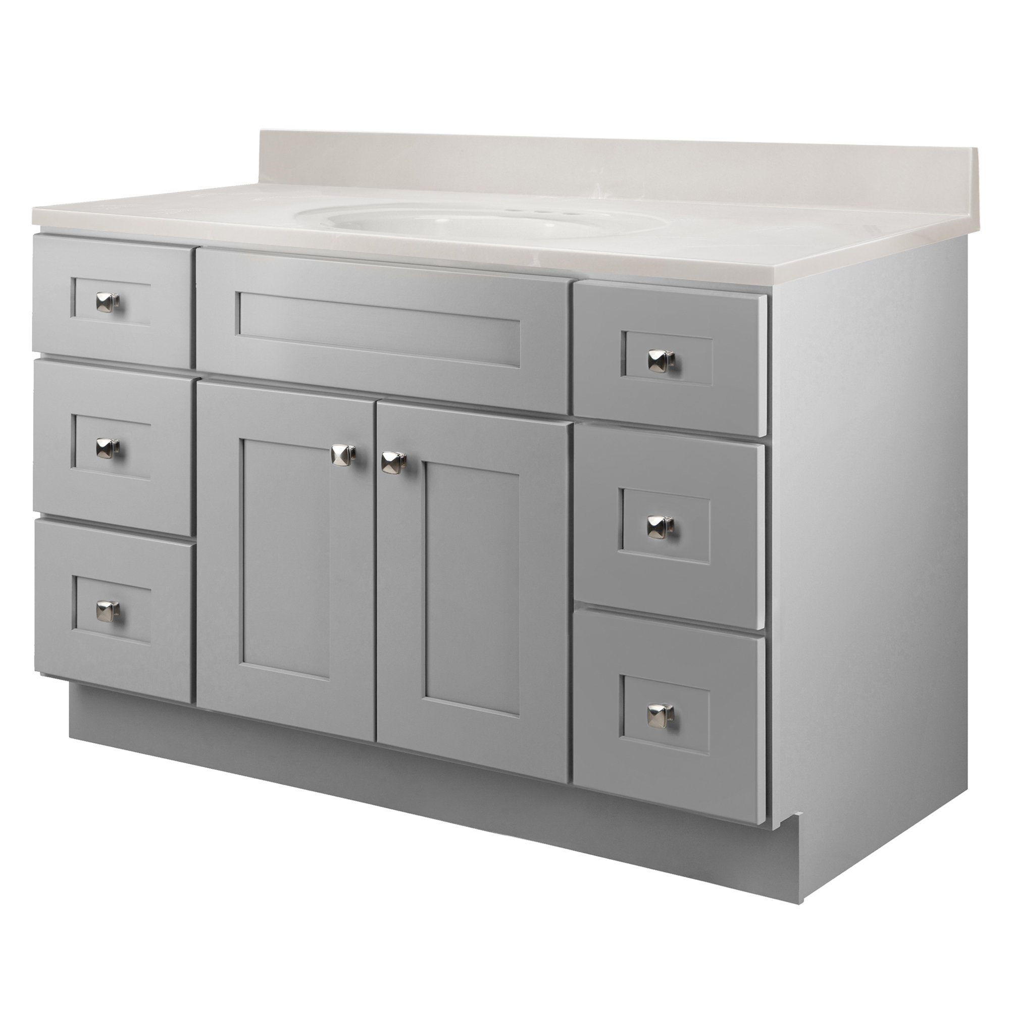 Design House Brookings 49 Inch Bathroom Vanity with Top, Fully ...