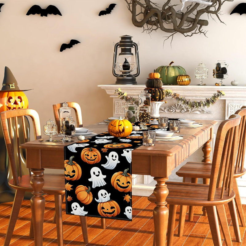 Chemin de table Halloween Ghost Pumpkin