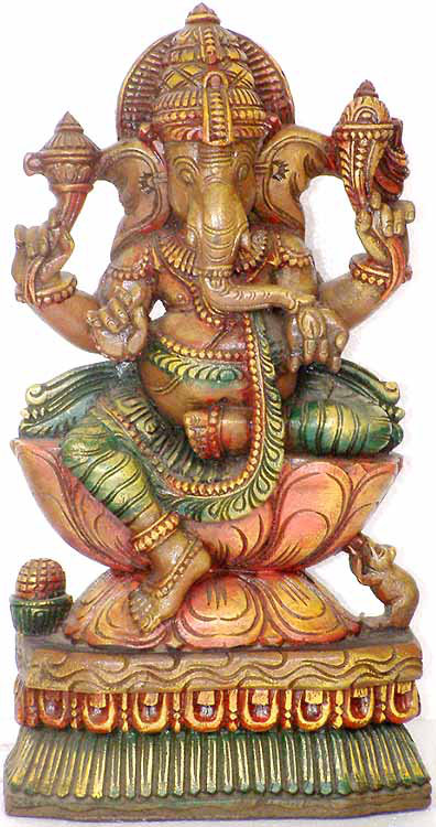 Ganesha à quatre bras en lalitasana