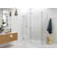 Illume 60 in. x 32 in. x 78 in. 90-degree Fully Frameless Wall Hinged Glass Shower Enclosure-504027264