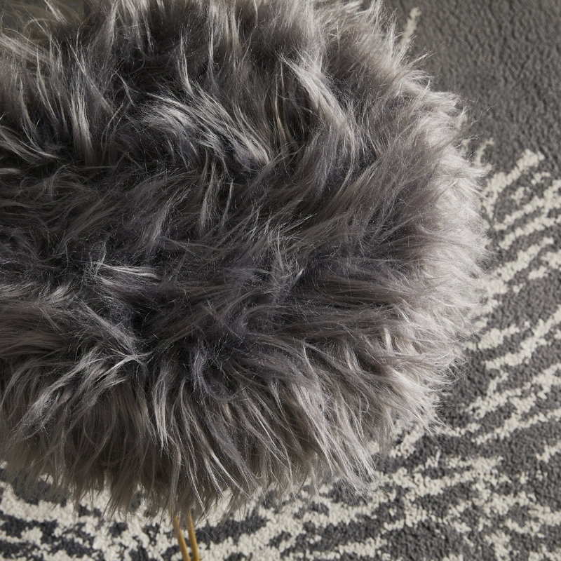 Repose-pieds standard rond de 17 po Kapono, Gris