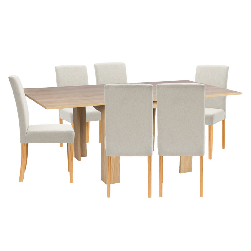 Ludden 6 - Person Dining Set, Beige