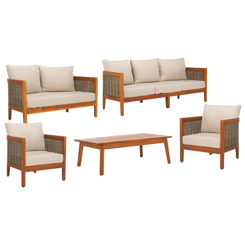 Sulaimon 5 Piece Patio Covnersation Set