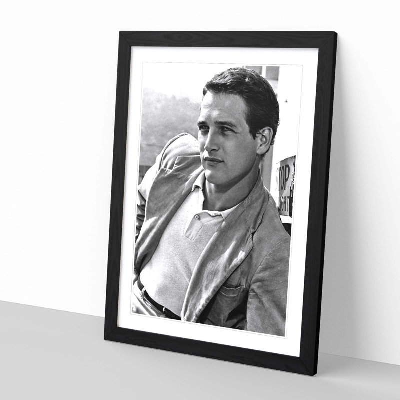 Paul Newman Framed Photographic - Framed Print, Black