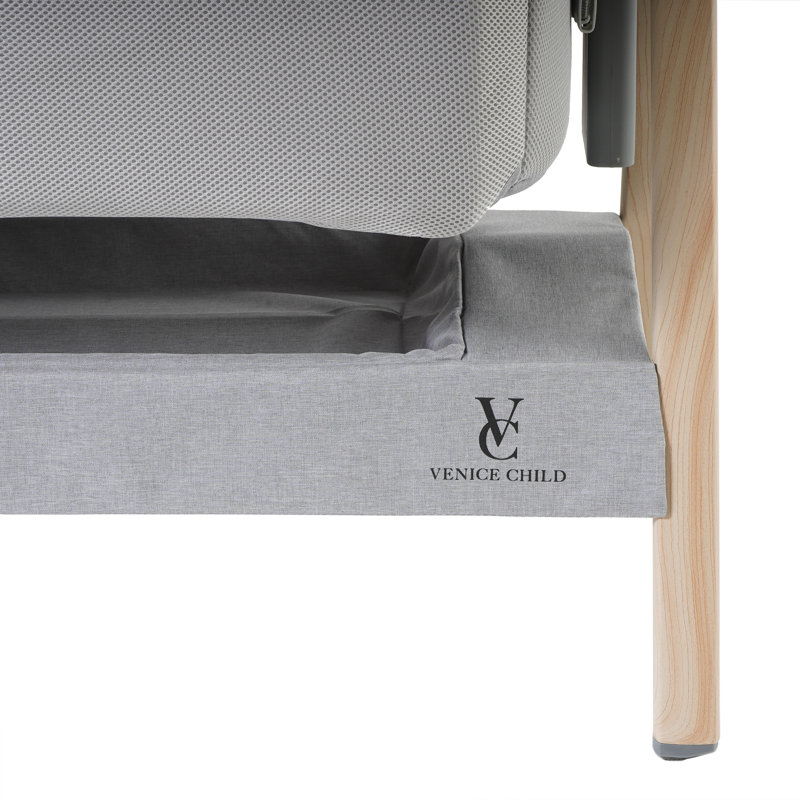 California Dreaming Bedside Bassinet, Dark Gray