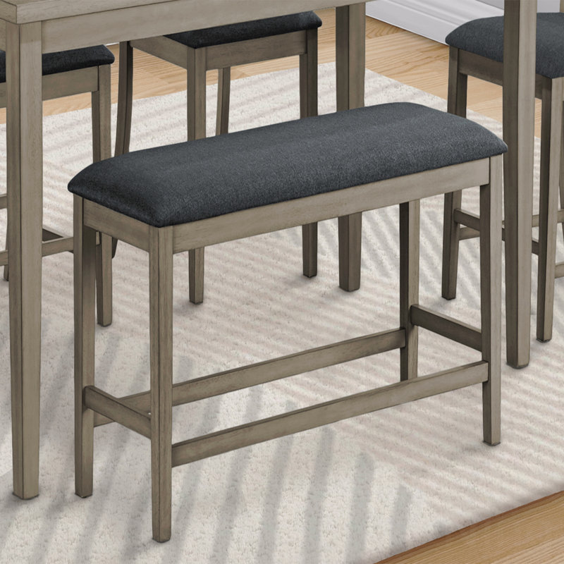 Bench, 42" Rectangular, Upholstered Design, Wood, Transitional