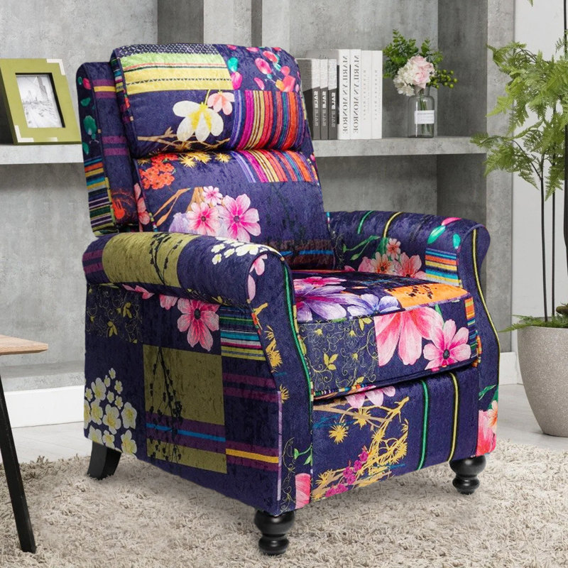 Rowena Manual Recliner, Purple