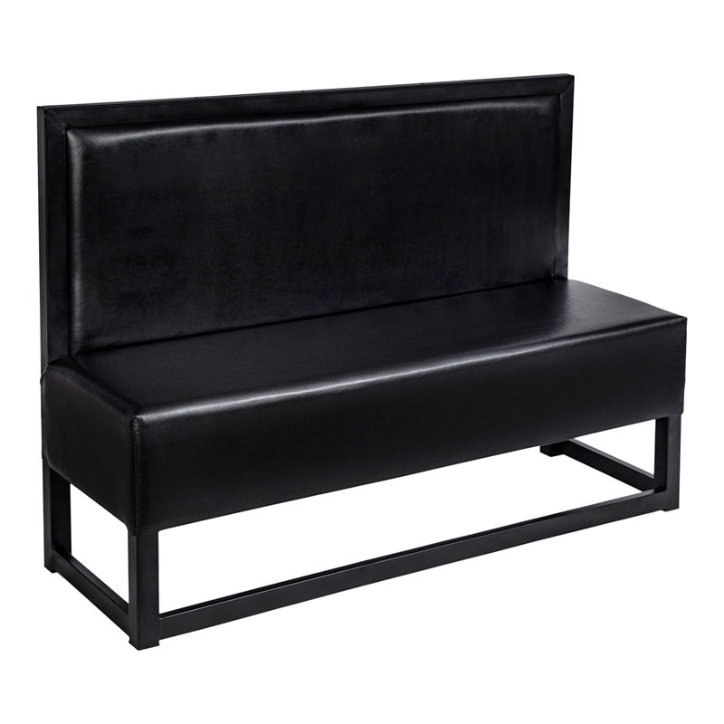 L 60 po, cabine simple en métal noir, H 46 po x l 60 po x P 21 po