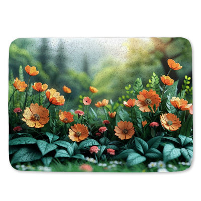 Tapis de bain fleurs