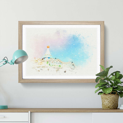 Vintage Carousel in Abstract - Picture Frame Graphic Art Print