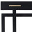 Console Ustyle - 3 tiroirs pour le couloir, le vestibule, le salon de style minimaliste moderne, une stabilité supérieure, une entrée très longue noire à 3 tiroirs, un couloir simple, stable,