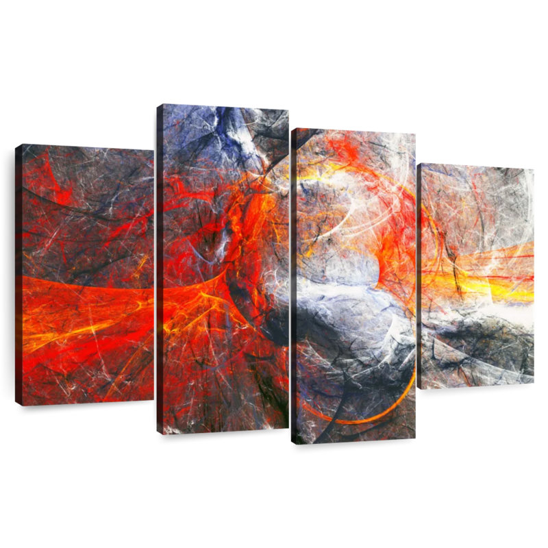Avery Abstract Lava Burst, 54" H x 84" W