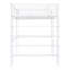 Lit mezzanine simple avec 4 tablettes - Métal, blanc, rangement élégant pour chambre à coucher-1269193299