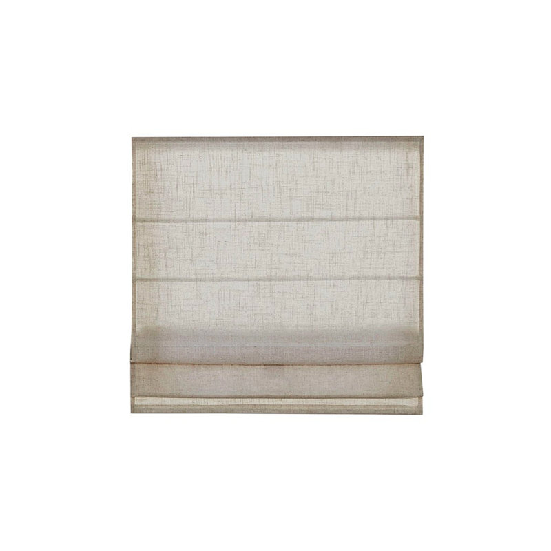 Store romain sans cordon filtrant la lumière en mélange de lin, Blanc, L 31,03 po x L 64,03 po