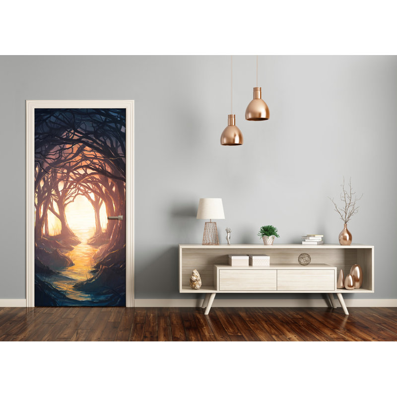 Closed Forest Door Decal
