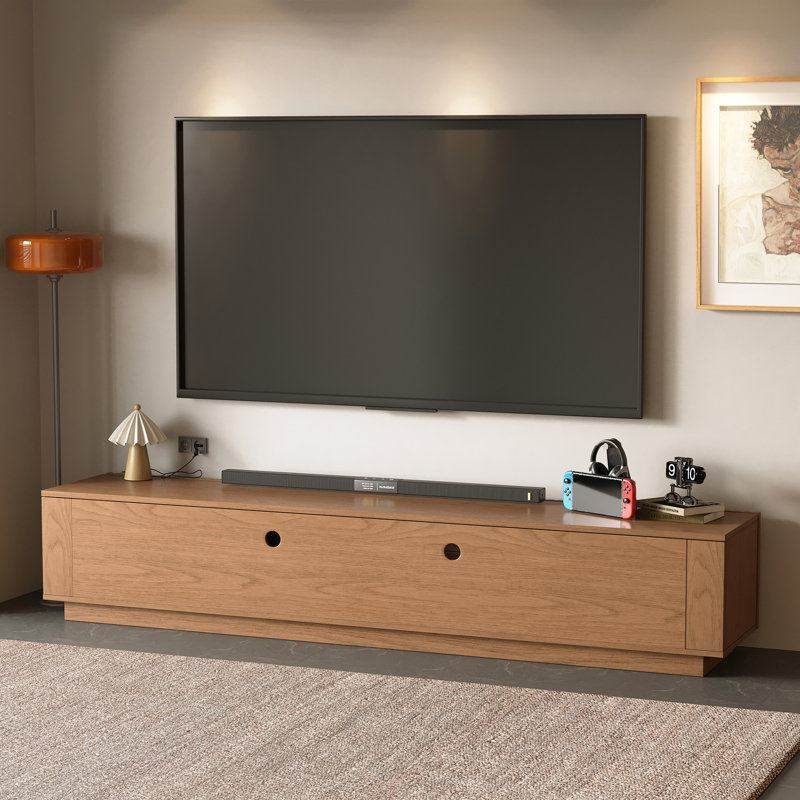 Meuble télé 86,61 po, console multimédia et centres de divertissement avec grand espace de rangement