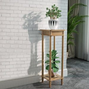 Rectangular Etagere Bamboo Plant Stand