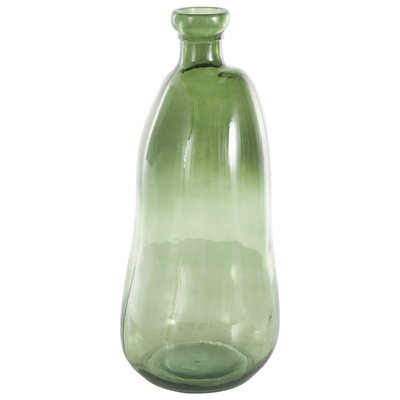 Recycled Glass Handmade Curved Spanish Abstract Decorative Vase