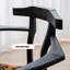 Chaise avec accoudoirs noirs 24,02 "(ensemble de 2)