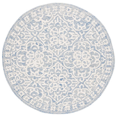 Druanne Hand Tufted Wool And Cotton With Latex Damask Rug