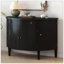 Modern Curved Design Accent Storage Cabinet, Wooden Console Table Sofa Table Buffet Sideboard With 4 Doors And Adjustable Shelves For Study Corridors Entryway Kitchen Living Room