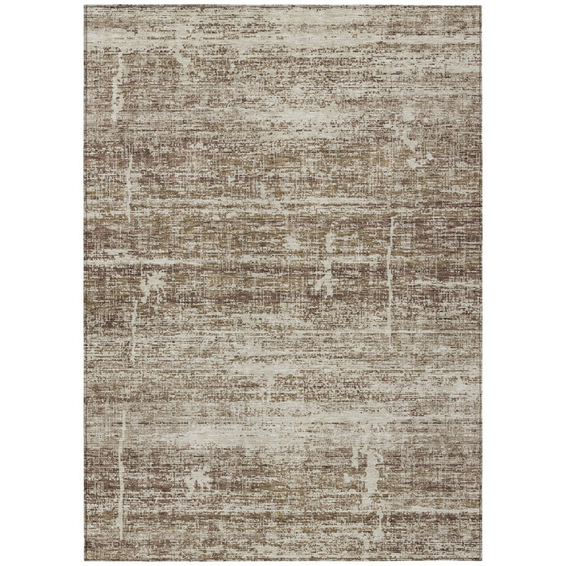 Tapis intérieur lavable abstrait 9 pi x 12 pi beige
