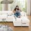 Canapé modulaire modulaire avec rangement et repose-pieds-841109167