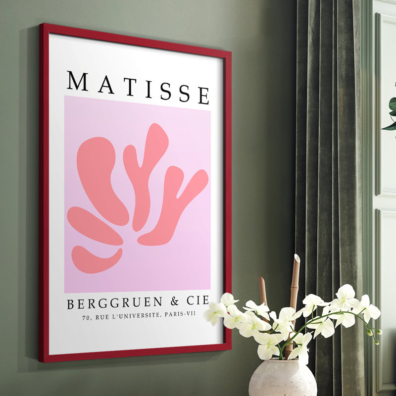 Matisse CCCL Framed Print - Solid Wood, Red, 10" H x 8" W